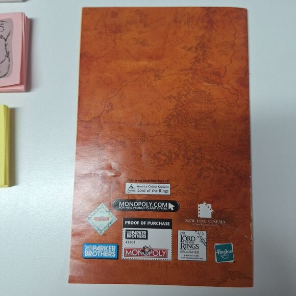 Monopoly Lord Of The Rings Trilogy Money Replacement Piece Instructions 2003 - Picture 6 of 7